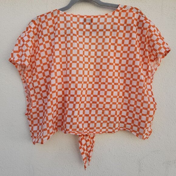 5/$100 SALE - WRAY Knot Top Sunset Basket Check - Picture 3 of 8